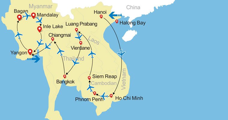 Vietnam Cambodia Laos and Myanmar Tour