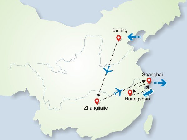 10 Days Scenic Tour to Zhangjiajie & Mt. Huangshan